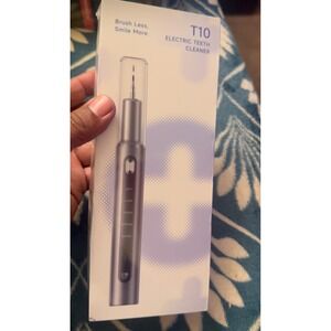 T10 Electric Teeth Cleaner Ultrasonic Dental Plaque Remover 5 Modes Silver New